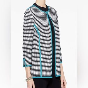 Misook (XL) Mini Check contrast Trim Jacket